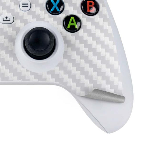 White Carbon Fiber Specialty Texture Material Xbox Series S Controller Skin